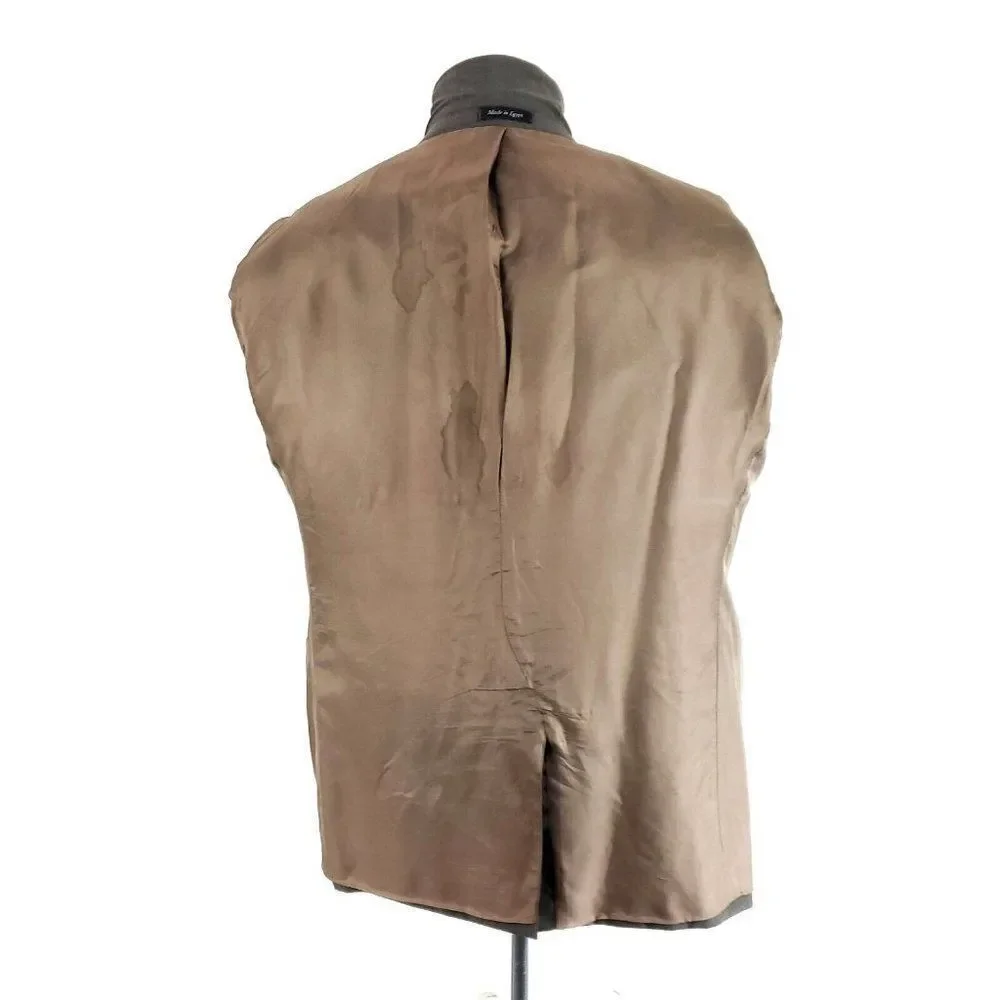 Savile Row Alexandre London Wool 2 Button Blazer 44R Beige Birdseye‎